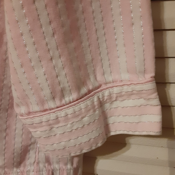 Victoria's Secret pink & white striped pajama set - Picture 5 of 9
